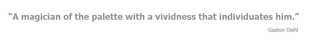 A magician of the palette A magician of the palette with a vividness that individuates him.